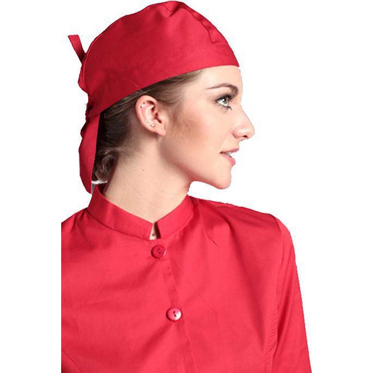 Kit 5 Bandanas Cozinha Pizzaria Bar  Masculina feminina Confeitaria Atendimento Food Truck Foodtruck Chef Barman Touca Garçom Preto Preta Uniforme Moto Atendimento