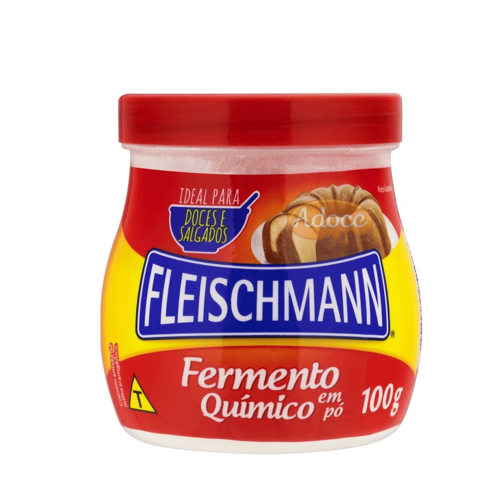 Fermento Químico Em Pó Para Bolo 100g Fleischmann