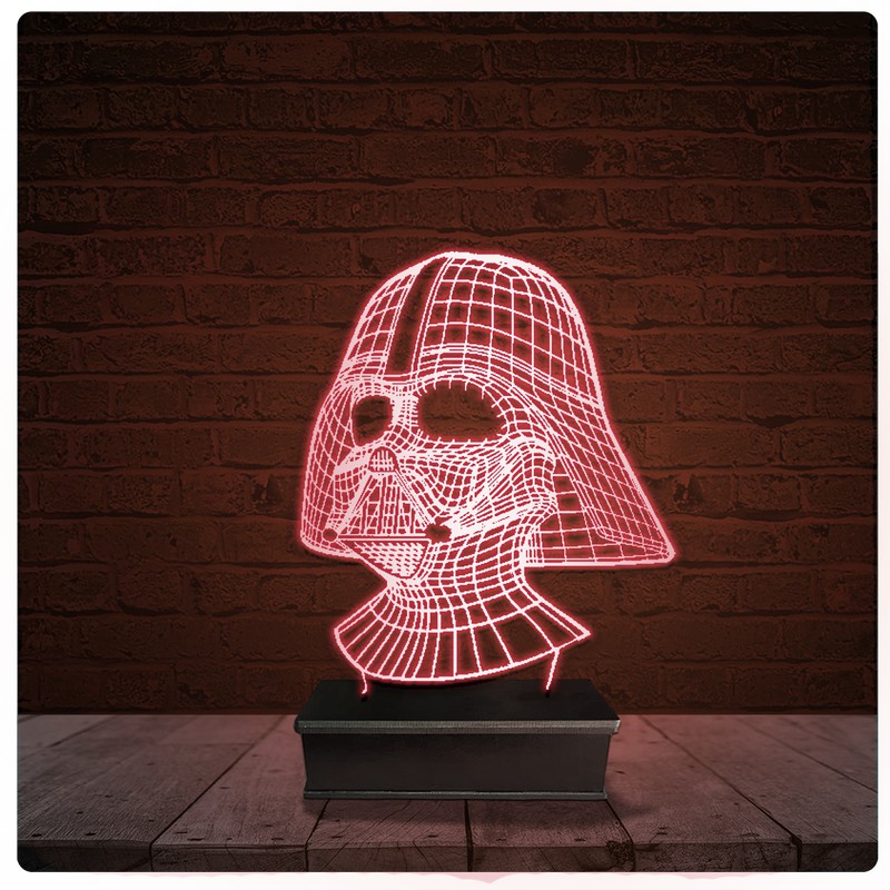 Abajur Luminária Acrílico Led - Darth Vader