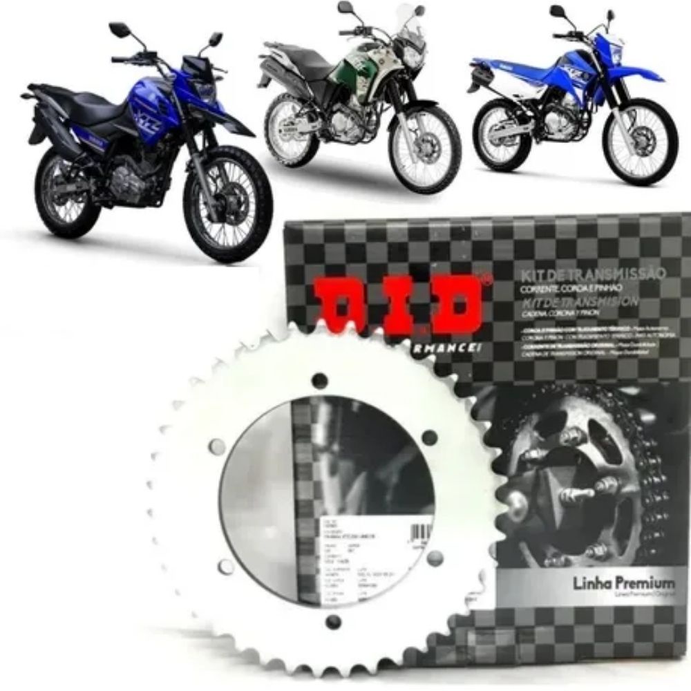 KIT RELAÇÃO TRANSMISSÃO DID 1045 XTZ 250 LANDER COM RETENTOR
