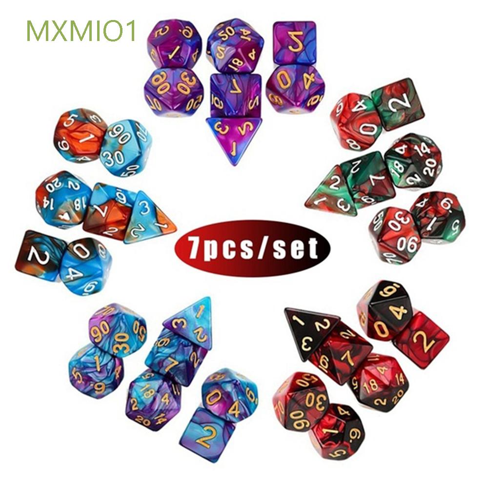 Mxmio1 Para Rpg Dnd Para Rpg Dnd Ngeons 7 Pçs / Set Jogando Jogos D4 D6 D8 D10 D12 D20 Dados Poliédrico em Oferta na Shopee