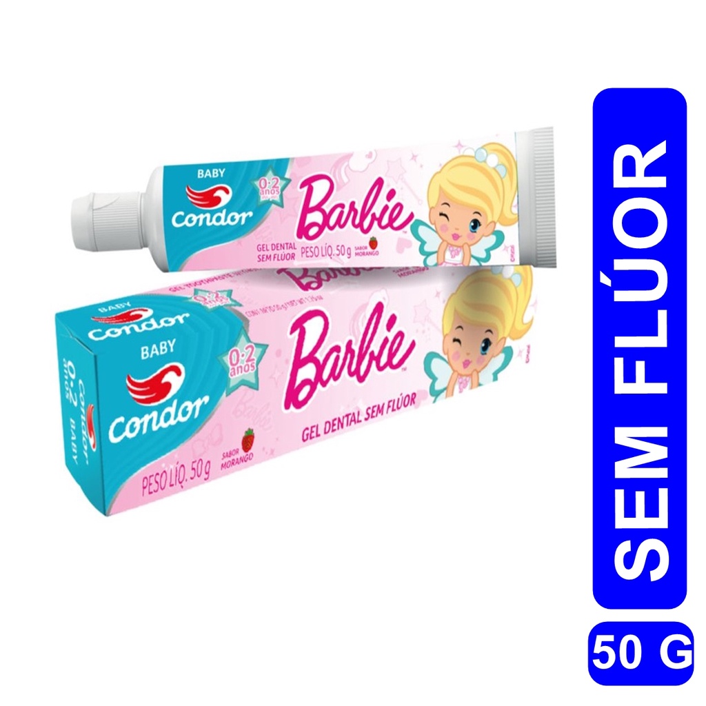 3 Pasta De Dente Sem Fluor Baby Barbie 50g Sabor Morango Indicado Para Bebes De 0 A 2 Anos De Idade Shopee Brasil