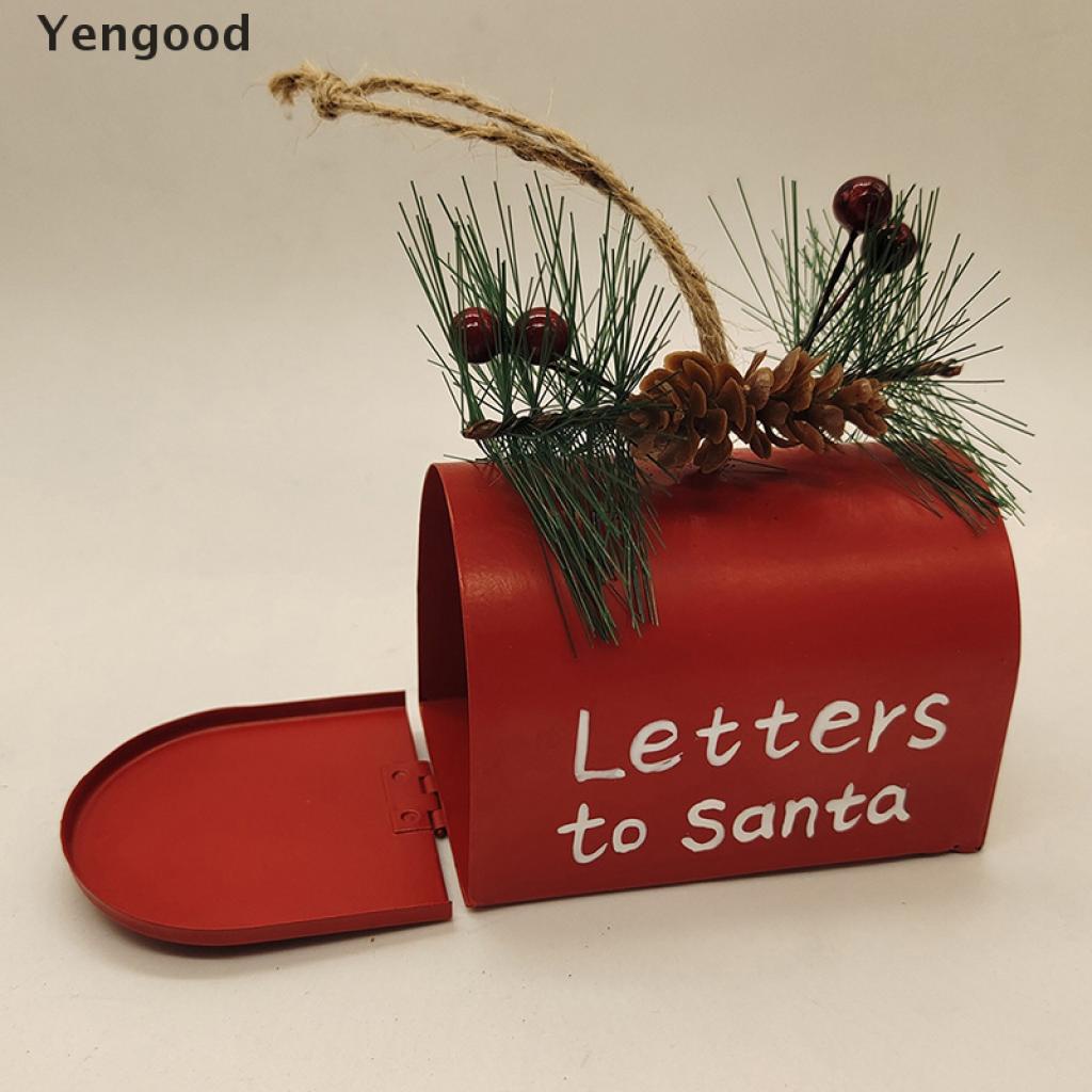 Yengood 1 Peça Caixa De Correio Decorativa De Metal Com Letras Para Papai  Noel / Árvore / Presente De Natal | Shopee Brasil