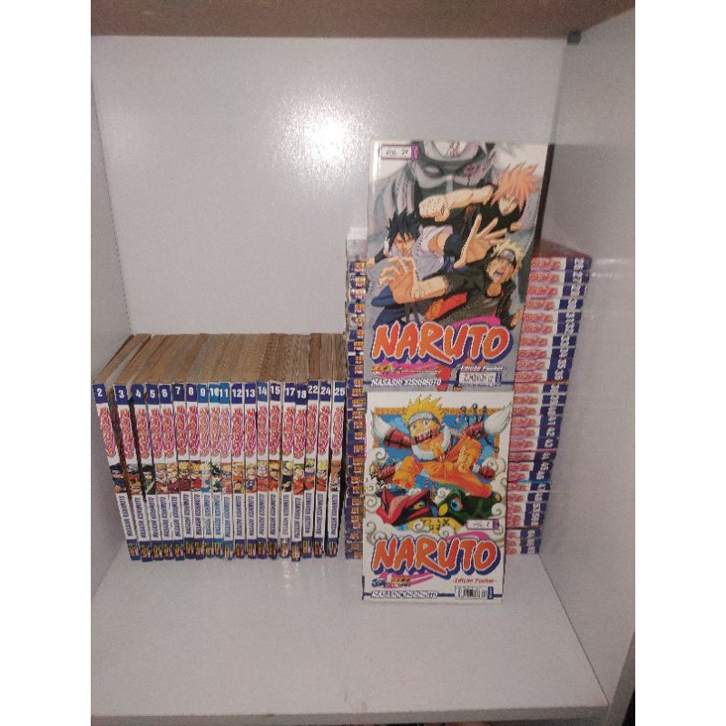 coleção de mangás Naruto pocket edições de 1 a 20