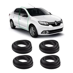 Kit Com 4 Borrachas Porta Logan Sandero Duster, 2007 A 2017.