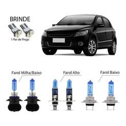Lampadas Brancas Farol Milha/ Alto/ Baixo 8500k Vw Gol G5