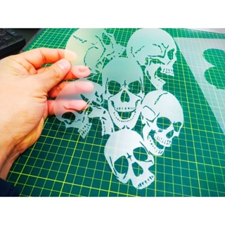 Stencil Caveiras para Aerografias 2R01 em Oferta na Shopee