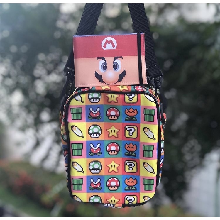 Kit Jogo Super Mario Shoulder Bag + Carteira Super Nintendo