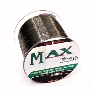 Linha de Pesca Monofilamento Max Force 500m 0.31mm 21lbs Nº3.5 Maruri Nylon Pescar Pescaria Resistência