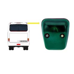 Lanterna Traseira Teto Vigia Verde com Soquete - Ônibus Marcopolo GV 1000 Viaggio Paradiso