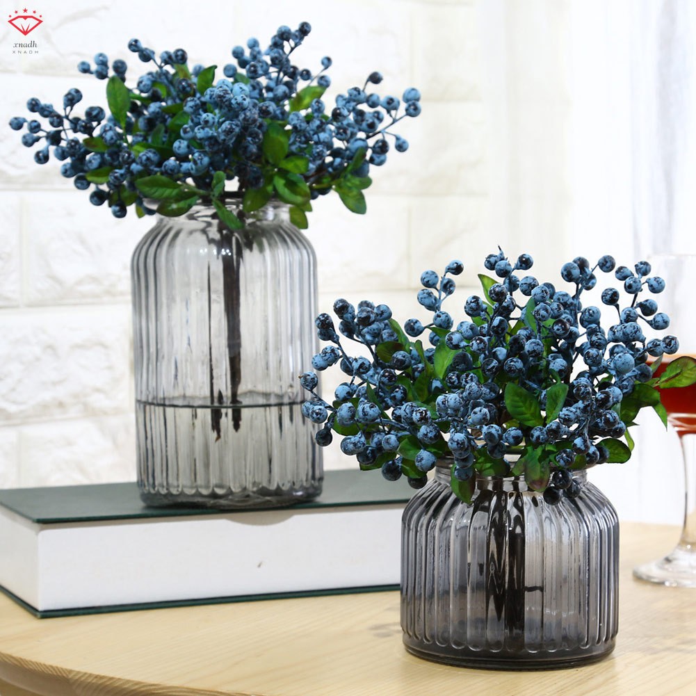 for Indoor Decor Yellow and Green Artificial Flowering Berry Sprays 3 Sprays