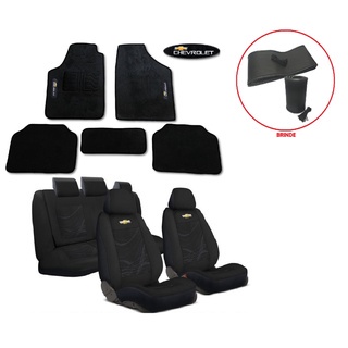 Kit Jogo Capa Para Banco  + Tapete  P/carro Chevrolet Corsa Classic 2002 **brinde Capa De Volante Couro Costurar*
