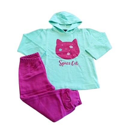 Conjunto Infantil Moletom com Capuz Clubinho Menina Tam. 1