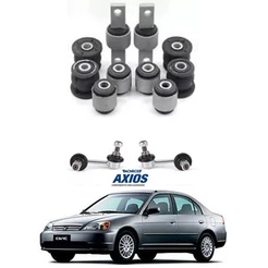 02 Bieletas Axios + 10 Buchas Traseiras Honda Civic 03 A 06