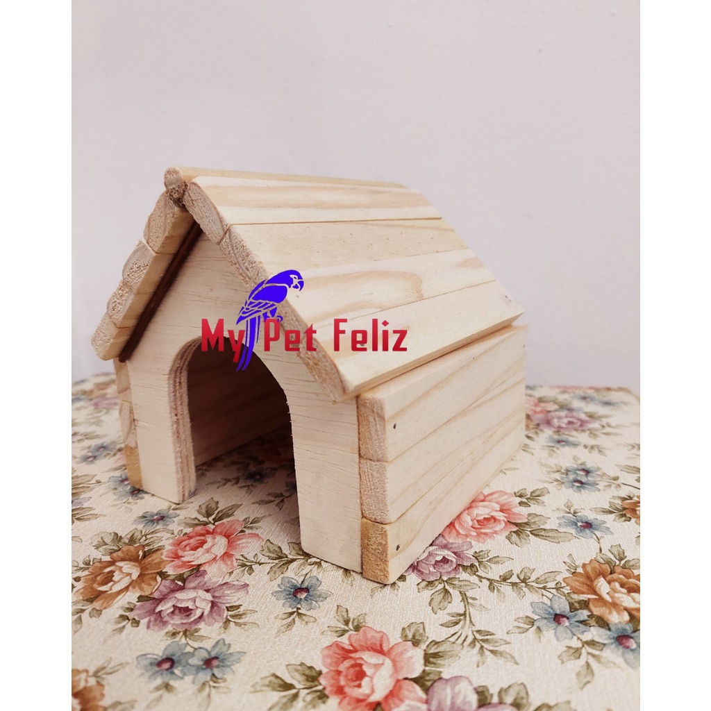 toca para hamster - toca para esquilo da mongólia - toca para pequenos roedores - casa para hamster (MOD chalé-natural)