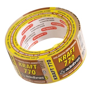 Fita Crepe 48x50mts Larga Marrom Kraft 770 Adelbras Embalagens Pardo Acabamento E-commerce em Oferta na Shopee