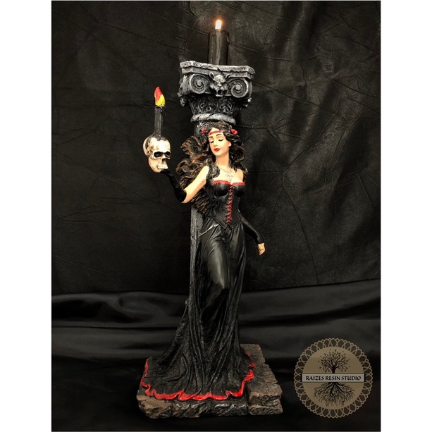 Estátua/Escultura Imagem Pombogira/Pombagira Castiçal Dama da Noite