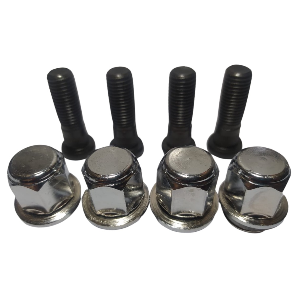 Kit 4 Prisioneiro C/ 4 Porca Roda Cromada Ford Focus .../09