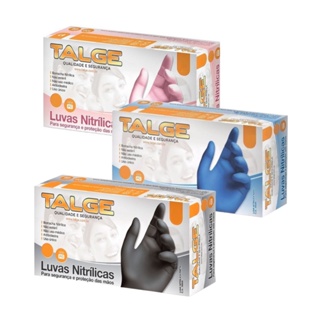 Luvas Nitrílicas Talge Antiderrapantes sem Pó 50 Pares - Clínica, Estética e Gastronomia em Oferta na Shopee