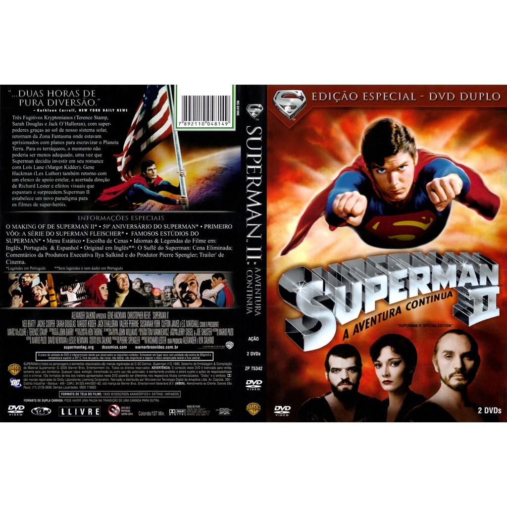 DVD Original Superman 2 A Aventura Continua (Christopher Reeve)