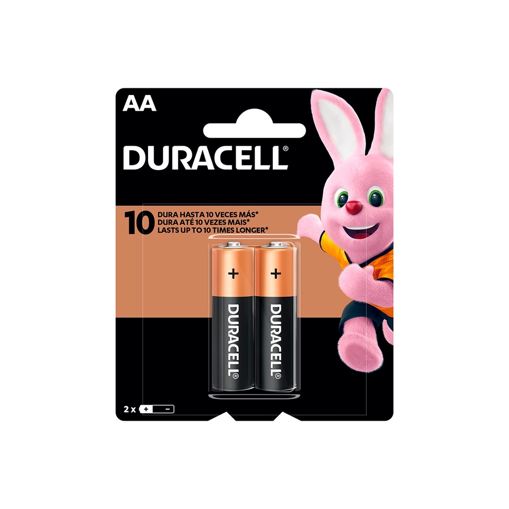 Pilha Alcalina Duracell Aa 1,5v Cartela C/2 Em Blister