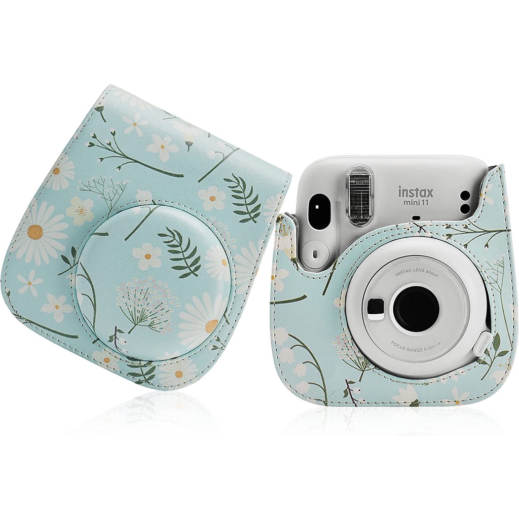 Mini Estojo De Câmera Risou Premium PU Compatível Com Instax 12 11/9/8 , Alça De Ombro Ajustável E Removível . (Daisy) YCS2 — imagem 2 de 2