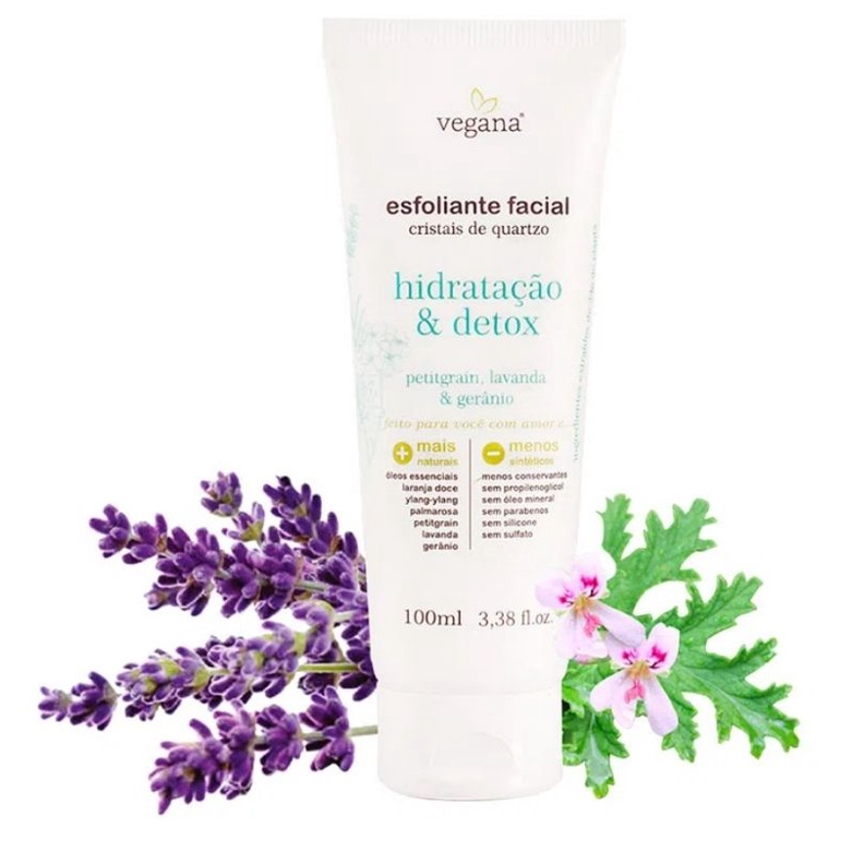 Esfoliante Facial Vegana WNF Cristais de Quartzo Hidratação Detox - WNF - 100ml