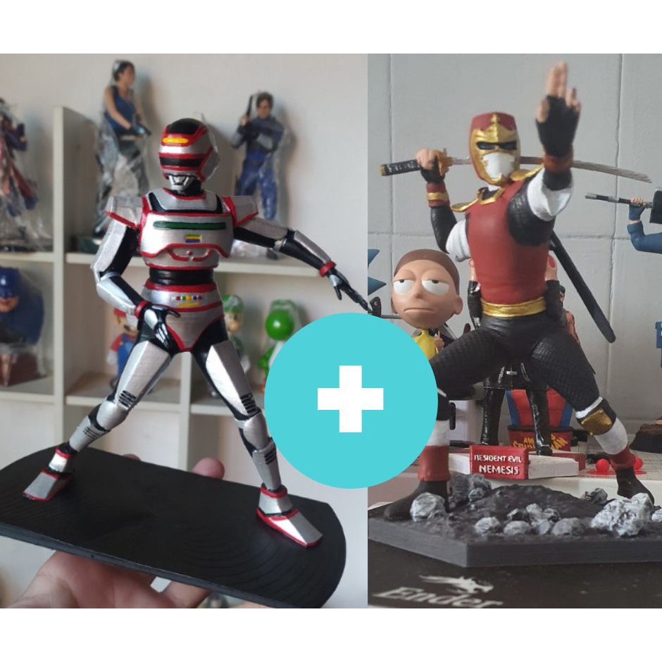 Jiraya e Jaspion  Tokusatsu Action Figures Colecionaveis kit 2 peças