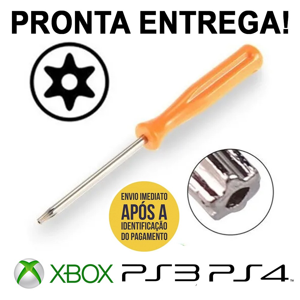 Chave Torx T8 Furo Controles Xbox 360 E One Consoles Ps3 Ps4 em Oferta na Shopee