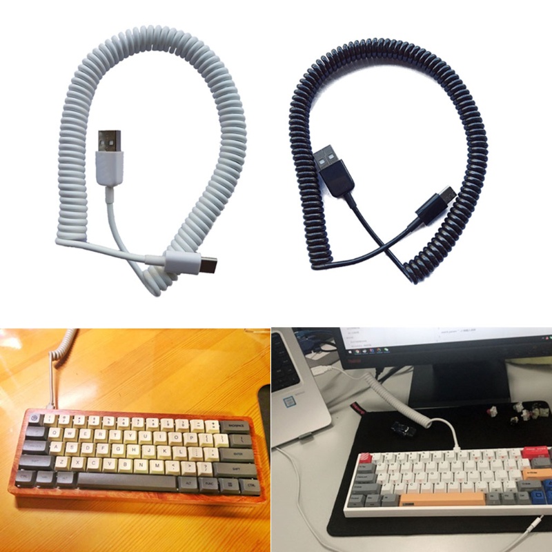 Quente Tipo C Cabo Enrolado Fio Teclado Mecânico GH60 USB-Para Porta kit De GH60 DIY