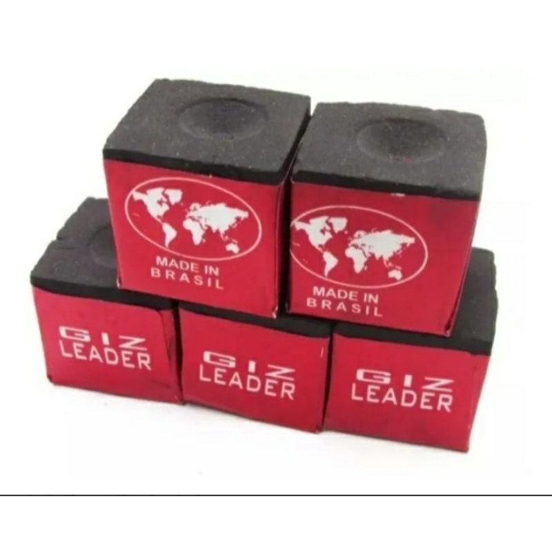 03 Giz Para Tacos Sola Couro Leader Sinuca Bilhar Preto em Oferta na Shopee