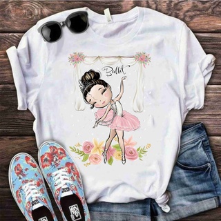 T-shirt Camiseta Feminina Babylook Bailarina