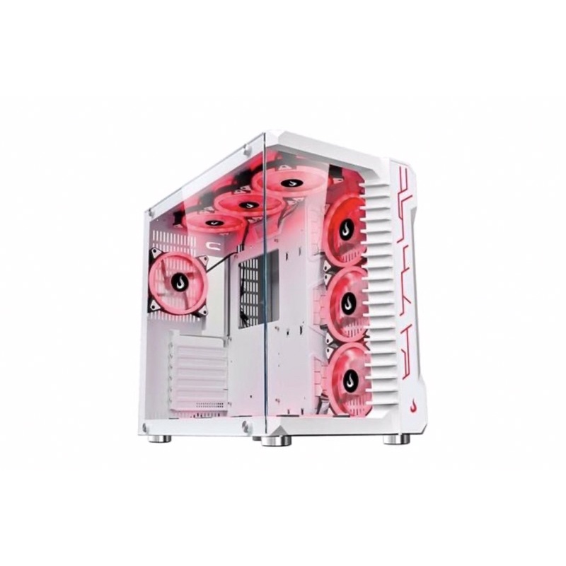 Gabinete Gamer Rise Mode Galaxy Glass, Lateral em Vidro Temperado, Branco - RM-GA-GG-FW