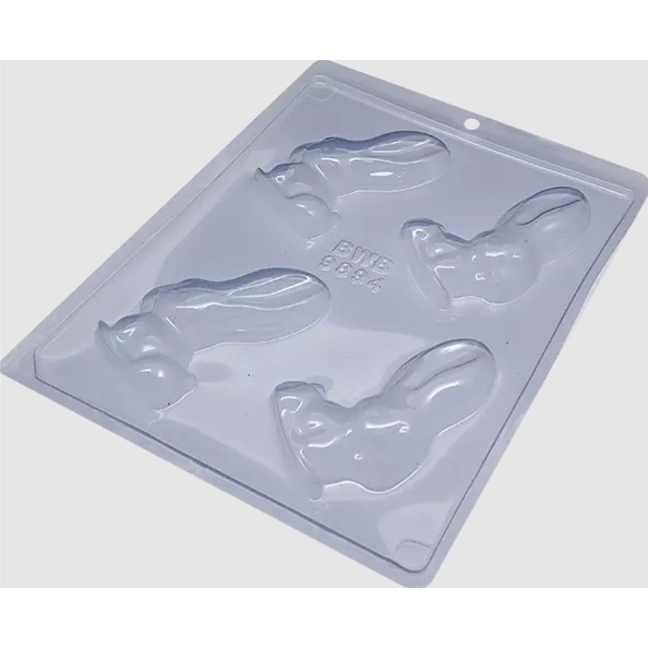Forma Simples COELHO PÁSCOA  em Acetato BWB Para Bombom e Doces de Chocolate e Confeitaria. 9894 - M4 em Oferta na Shopee