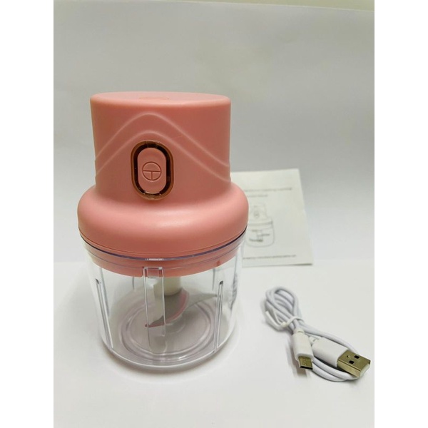 Mini Moedor Alho Elétrico Sem Fio Cortador/Triturador