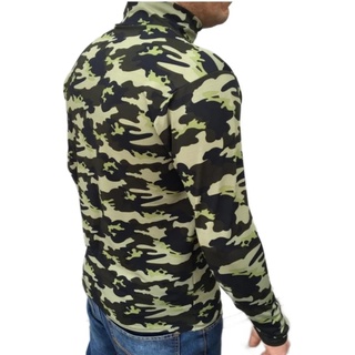 Camisa Proteção Solar Uv+50 Camuflado Premium Gola Alta