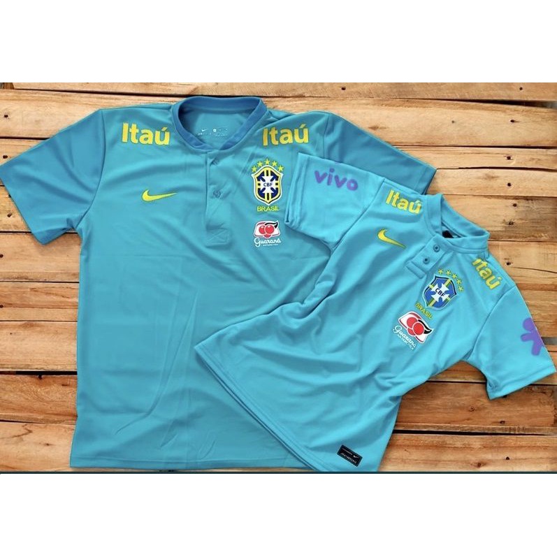 Camisa Brasil uniforme de Treino Guarana - Edição Limitada - Branca / Preta