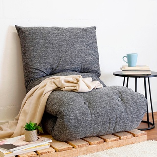 Futon Almofada Dobrável de Espuma Solteiro Grafite - Emcompre Bf Colchões