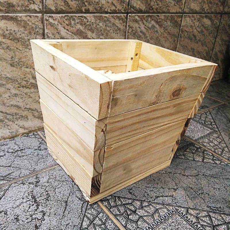 kit 2 cachepot/vaso de plantas de madeira | Shopee Brasil