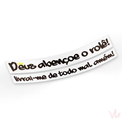 2 adesivos (1 Deus Abençoe o rolê + 1 Livrai-me de todo mal. Amém!) Carro Moto