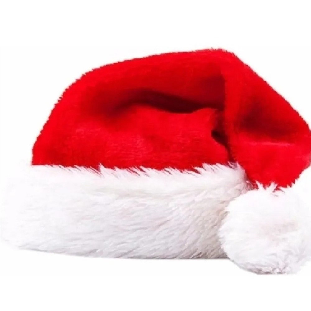 Gorro Papai Noel Veludo Vermelho Touca Natal | Shopee Brasil