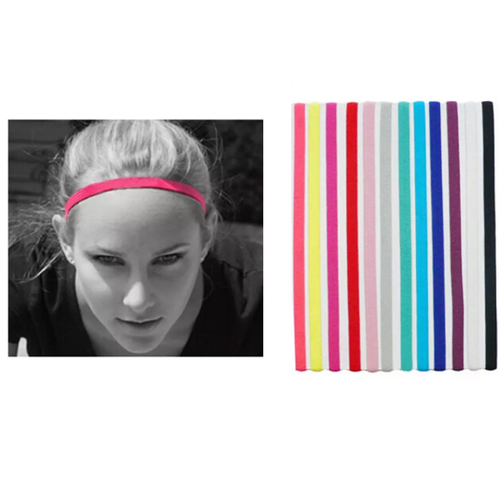 Kit 2 Elásticos Faixa de Cabelo para Esportes, Fitness, Yoga, Crossfit, Futebol, Mulher, Homem, Infantil, Suor, Academia