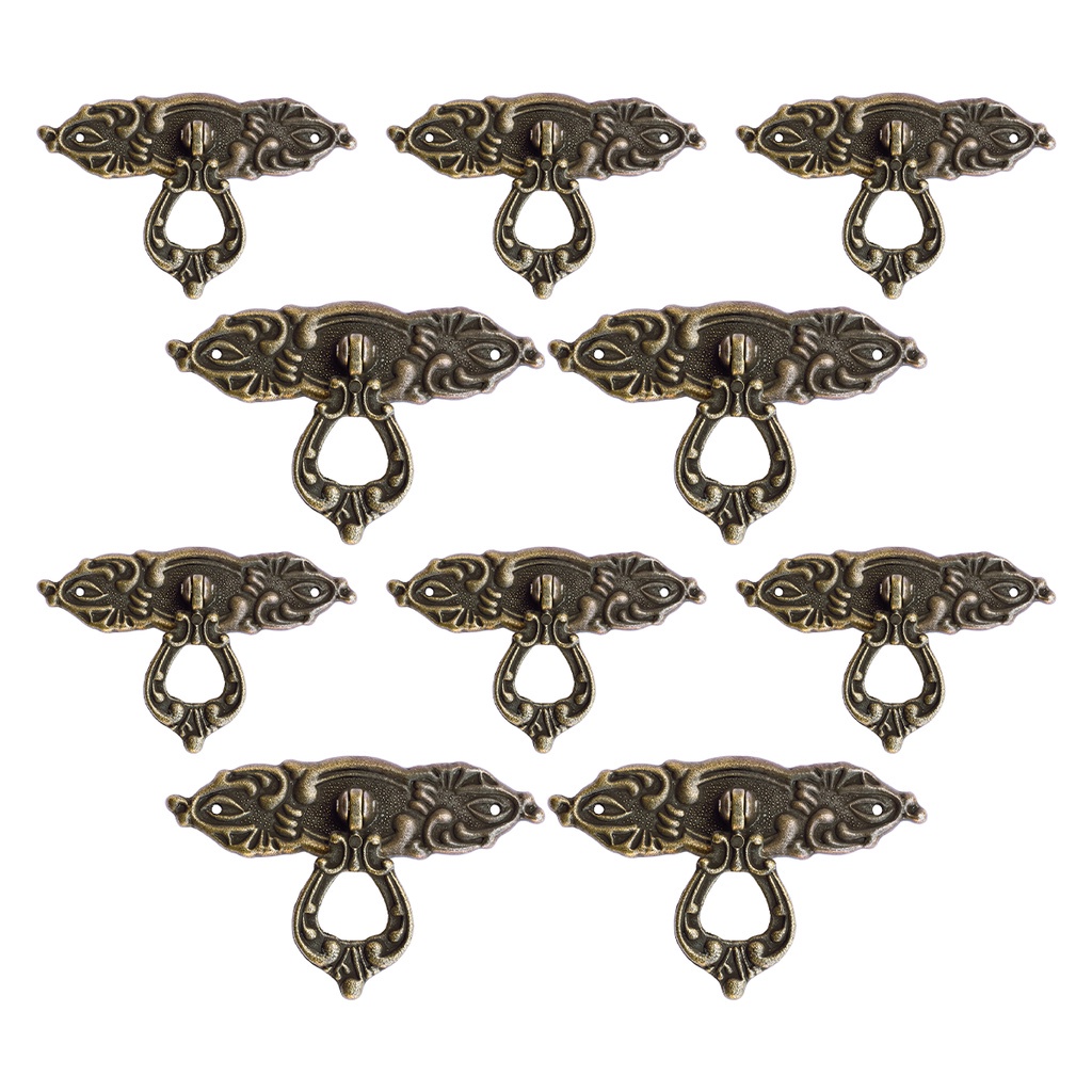 Puxador Colonial Florenca Alca Antigo Gaveta Movel 10pc