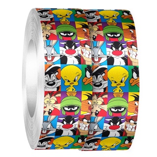 Fita de Cetim Estampada Cartuns 39mm/Nº 9 Peça com 10 metros em Oferta na Shopee