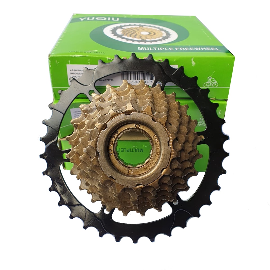 Catraca Bicicleta Roda Livre Rosca Index 7v 14/34 Dentes Reduzida 21 ...