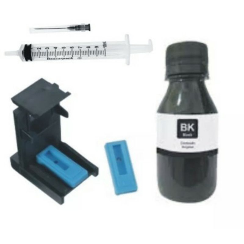 Kit Tinta para recarga impressora Canon MG 3610 cartucho Black 140 com Snap Fill grátis seringa