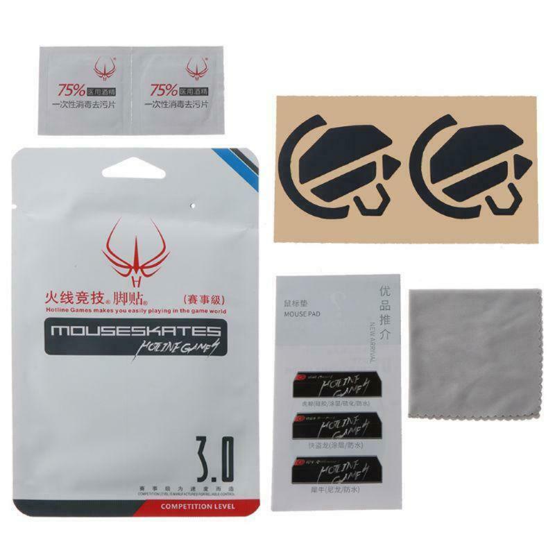 2Sets Mouse Skates Replacement Glide Feet Pads Black Hotline Games - Foto 5