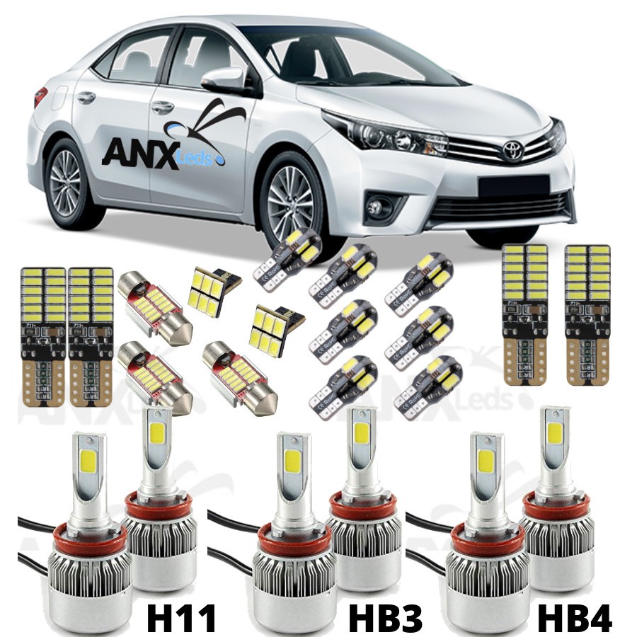 Kit Led Corolla Canbus 2016 2017 2018 2019 + H11 +hb3 +h11