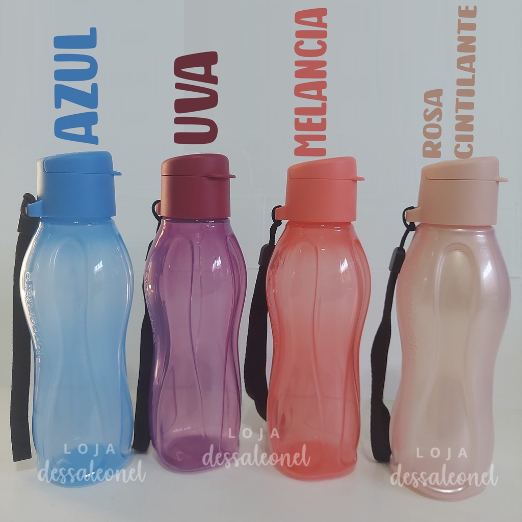 Ecotupper Plus Garrafinha de Água Tupperware Infantil 310ml Vermelha Original Livre de BPA Criança Merendeira