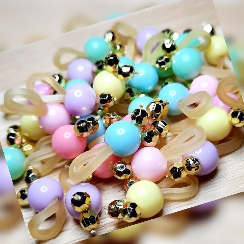 25 Pérolas Candy Mista Penteado Pet Lacinho Pet Biju Jóias Pet Ponto de Luz Banho e Tosa